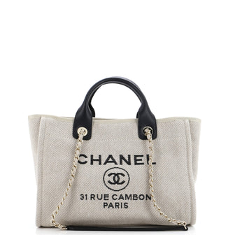 Chanel Deauville NM Tote Mixed Fibers Small