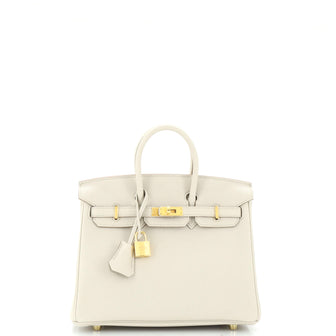 Hermes Birkin Handbag Light Togo with Gold Hardware 25