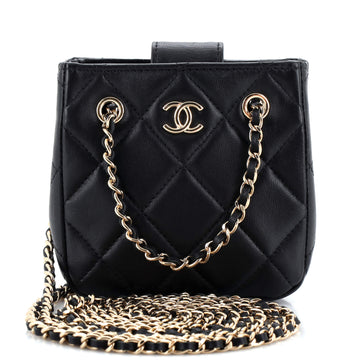 Chanel CC Square Clutch with Chain Quilted Lambskin Mini