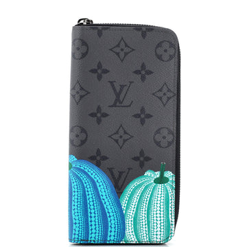 Louis Vuitton Zippy Wallet Yayoi Kusama Pumpkins Reverse Monogram Eclipse Canvas Vertical
