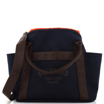 Hermes Sac De Pansage Groom Handbag Canvas