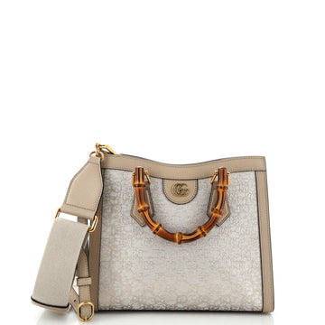 Gucci Diana NM Bamboo Handle Tote Nishijin Silk Textile and Leather Small