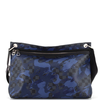 Louis Vuitton Hunter Handbag Limited Edition Camouflage Damier Cobalt