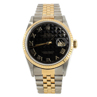 Rolex Oyster Perpetual Datejust Automatic Watch Stainless Steel and Yellow Gold 36