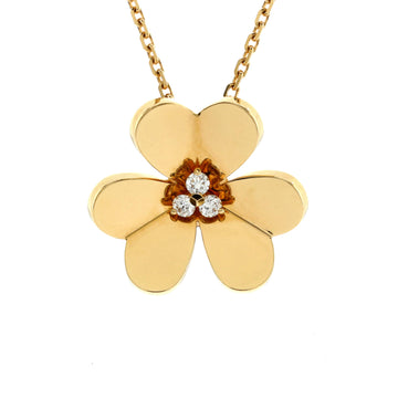 Van Cleef & Arpels Frivole Pendant Necklace 18K Yellow Gold with Diamonds Large