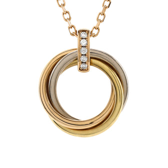 Cartier Trinity Pendant Necklace 18K Tricolor Gold and Diamonds