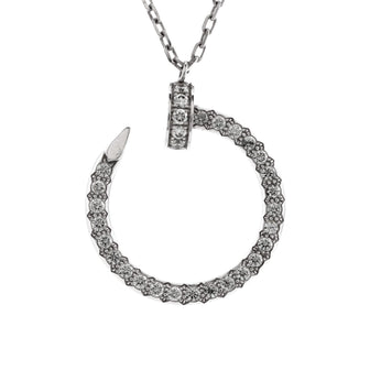 Cartier Juste un Clou Pendant Necklace 18K White Gold and Diamonds
