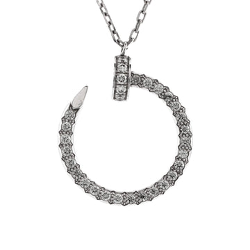 Cartier Juste un Clou Pendant Necklace 18K White Gold and Diamonds
