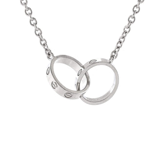 Cartier Love Interlocking Necklace 18K White Gold