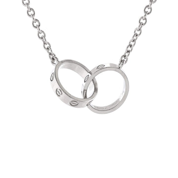 Cartier Love Interlocking Necklace 18K White Gold