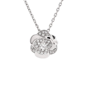 Chanel Camellia Pendant Necklace 18K White Gold with Diamonds