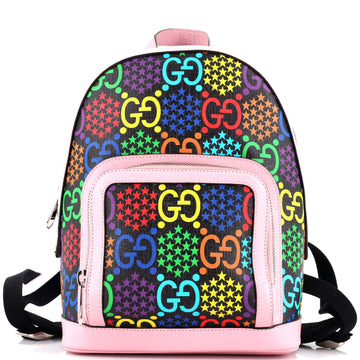 Gucci Zip Pocket Backpack Psychedelic Print GG Coated Canvas Small