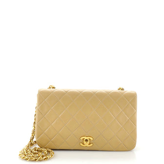 Chanel Vintage Full Flap Bag Quilted Lambskin Medium