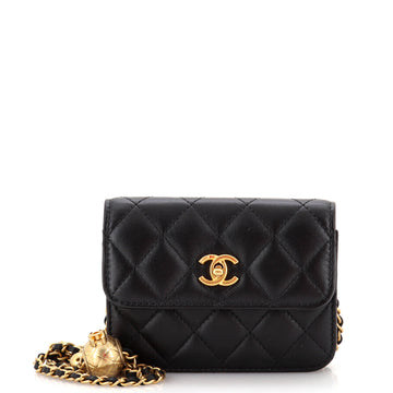 Chanel Pearl Crush Flap Clutch with Chain Quilted Lambskin Mini