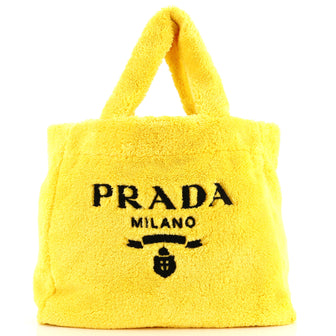 Prada Logo Tote Terry Cloth