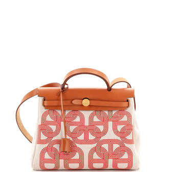 Hermes Herbag Zip Chaine D'Ancre Toile and Leather 31