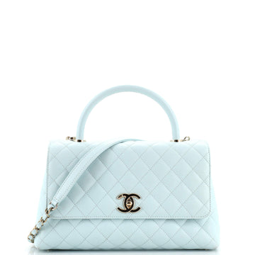 Chanel Coco Top Handle Bag Quilted Caviar Small