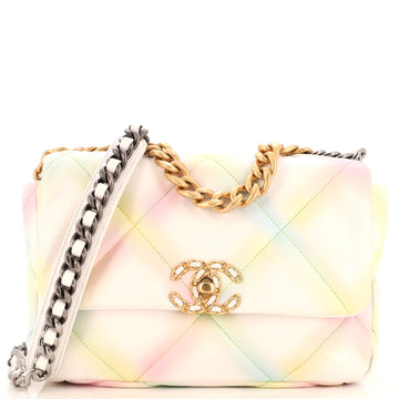 Chanel 19 Flap Bag Quilted Tie Dye Calfskin Medium