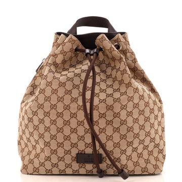 Gucci Drawstring Backpack (Outlet) GG Canvas Medium
