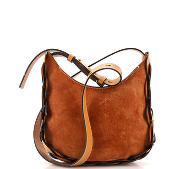 Chloe Darryl Hobo Suede and Leather Small