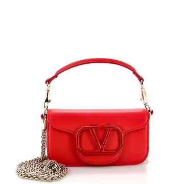 Valentino Garavani VLogo Loco Flap Shoulder Bag Leather Small