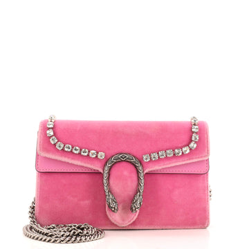 Gucci Dionysus Bag Crystal Embellished Velvet Super Mini