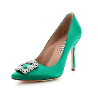 Manolo Blahnik Women's Hangisi Pumps Satin 105