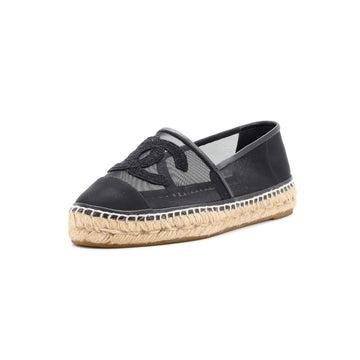 Chanel Women's CC Cap Toe Espadrilles Leather