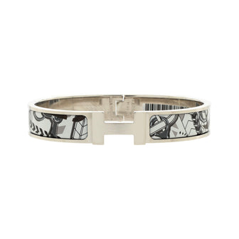 Hermes Clic H Bracelet Printed Enamel Narrow