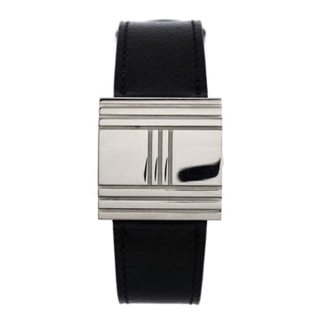 Hermes Glissade Quartz Watch Stainless Steel and Leather 26