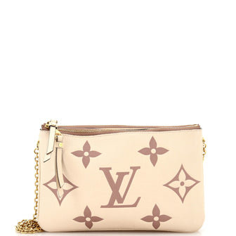 Louis Vuitton Double Zip Pochette Bicolor Monogram Empreinte Giant