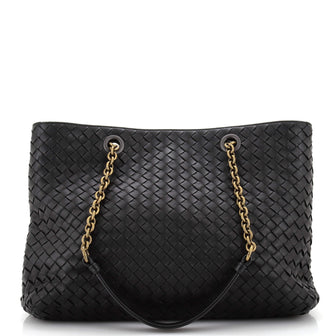 Bottega Veneta Double Chain Tote Intrecciato Nappa Medium