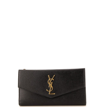 Saint Laurent Uptown Flap Wallet Leather Long