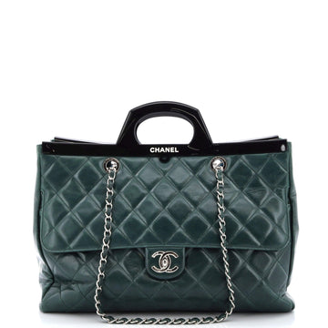 Chanel CC Delivery Tote Quilted Glazed Calfskin Large