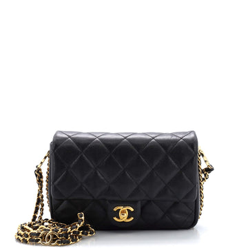 Chanel CC You Flap Bag Quilted Caviar Mini