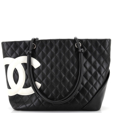 Chanel Cambon Tote Quilted Leather Large