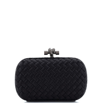 Bottega Veneta Box Knot Clutch Intrecciato Satin Small