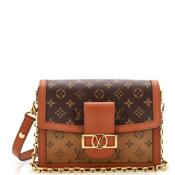 Louis Vuitton Dauphine Shoulder Bag Reverse Monogram Canvas MM
