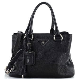 Prada Zip Around Convertible Tote Vitello Daino Medium