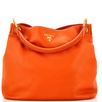 Prada Rolled Hobo Vitello Daino Large