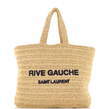 Saint Laurent Rive Gauche Supple Tote Raffia