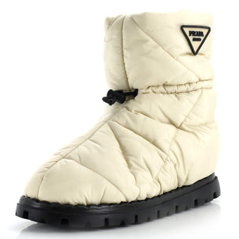 Prada Women's Padded Snow Boots Quilted Nylon