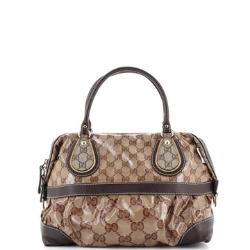 Gucci Sukey Top Handle Satchel GG Coated Canvas Medium