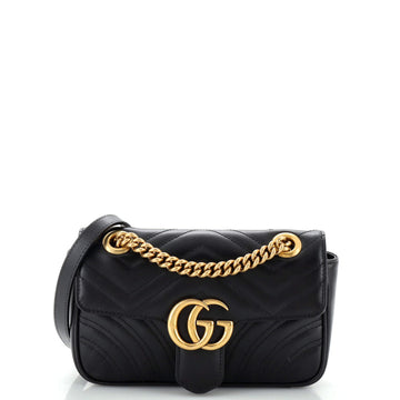 Gucci GG Marmont Flap Bag Matelasse Leather Small