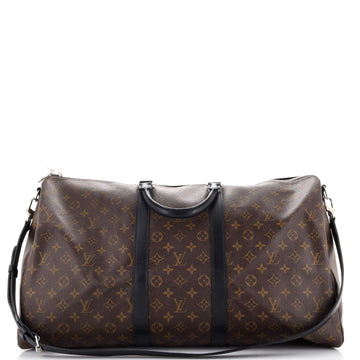 Louis Vuitton Keepall Bandouliere Bag Macassar Monogram Canvas 55