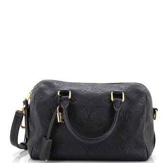 Louis Vuitton Speedy Bandouliere Bag Monogram Empreinte Leather 25