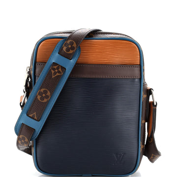 Louis Vuitton Danube Handbag Epi Leather with Monogram Canvas Slim