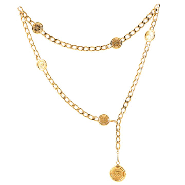 Chanel Vintage CC Medallion Charms Chain Belt Metal