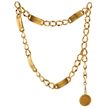 Chanel Vintage Medallion Logo Chain Belt Metal