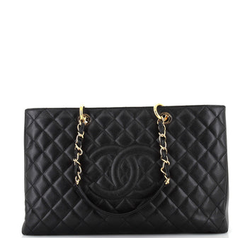 Chanel Grand Shopping Tote Quilted Caviar XL